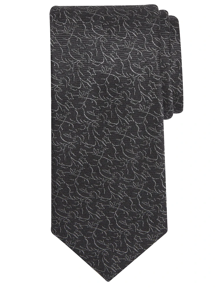 Narrow Textural Vines Tie