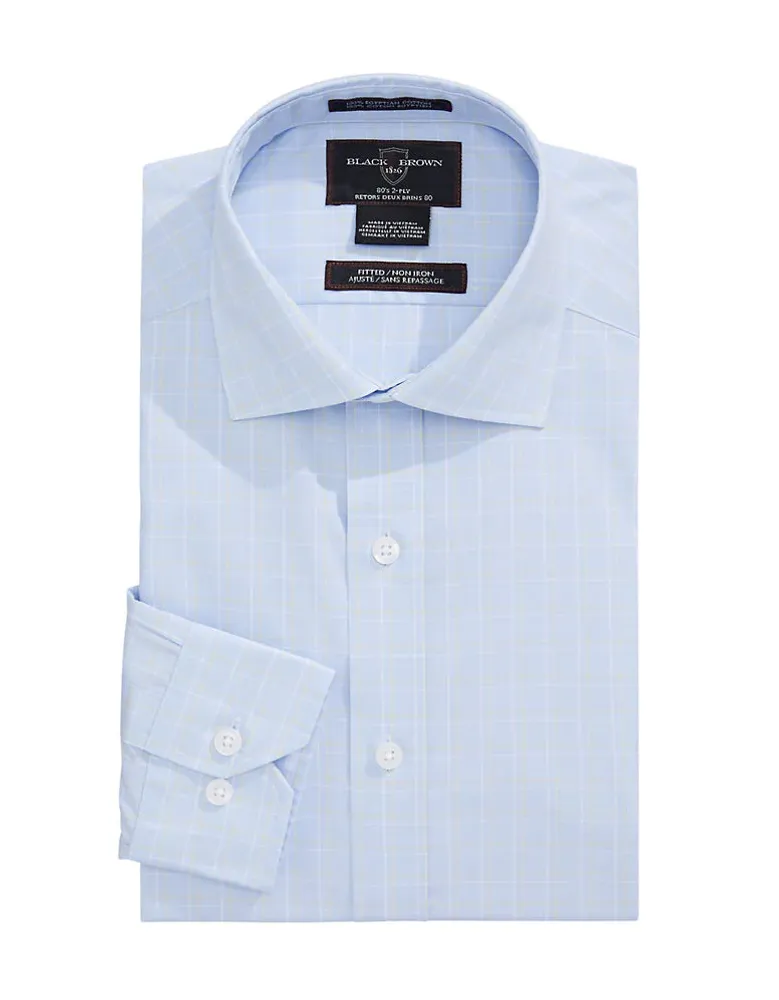 black brown slim fit dress shirt