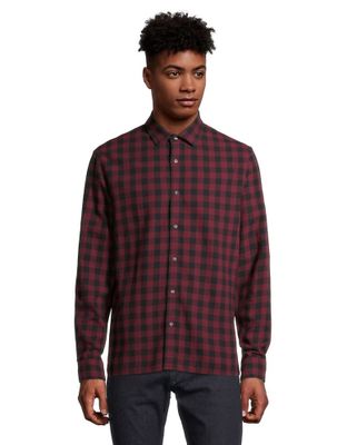Mens Hooded Flannel Shirt - Square One