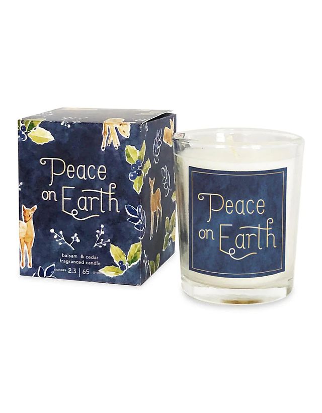 Peace On Earth Boxed Votive Candle