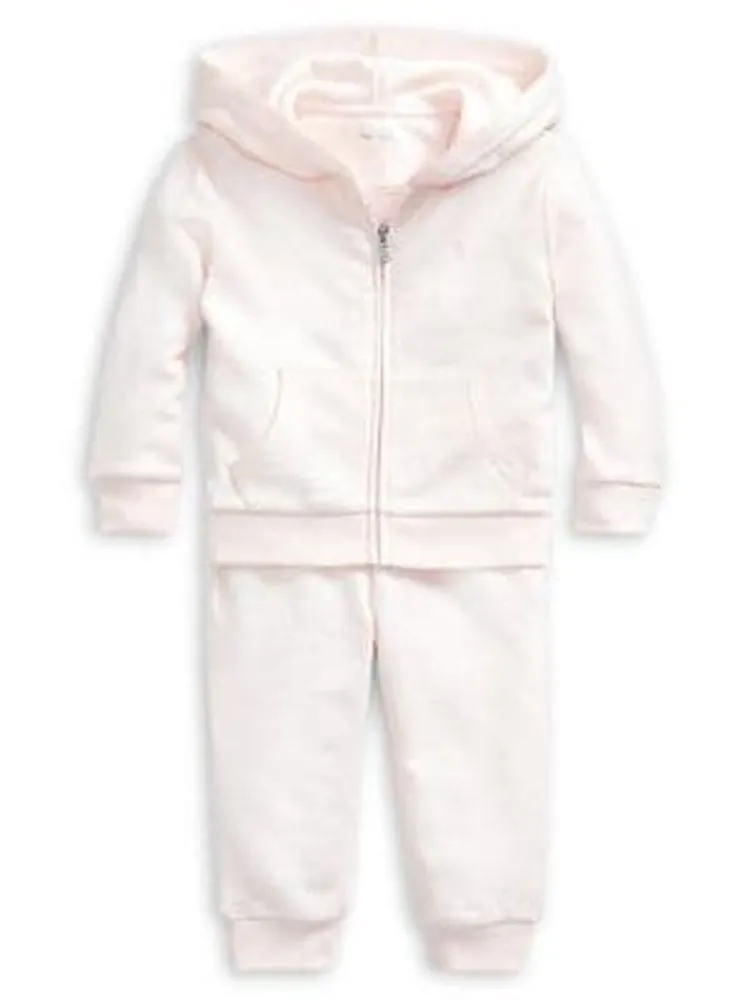 Ralph Lauren + Baby Girl's 2-Piece French Terry Hoodie & Jogger Pants Set |  Yorkdale Mall