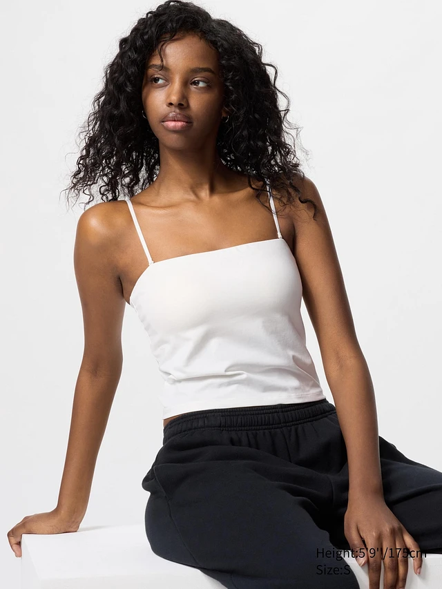 uniqlo airism cotton tube bra dress Women's AIRism Cotton Camisole Bra Dress