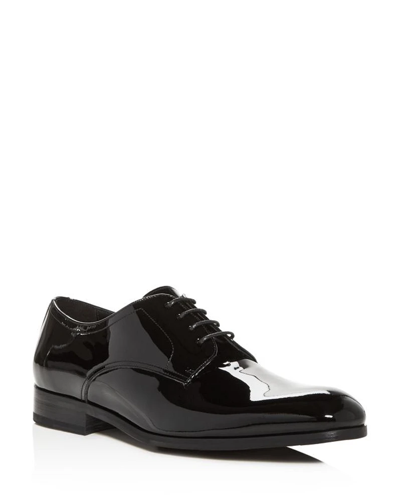 Men's Aalborg Patent Leather Plain Toe Oxfords
