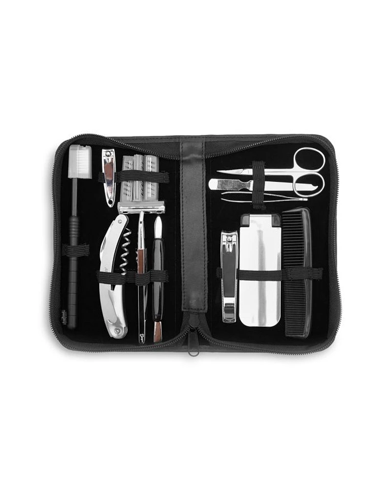 Leather Travel & Grooming Toiletry Kit