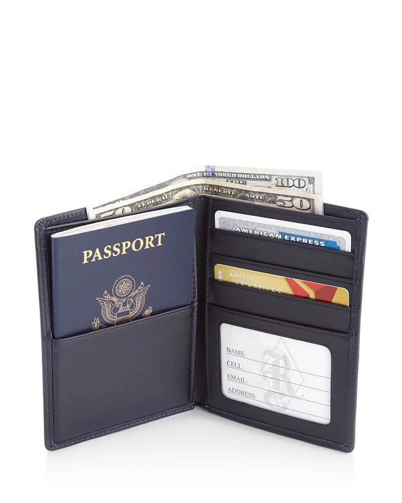 Leather RFID-Blocking Passport Case & Wallet