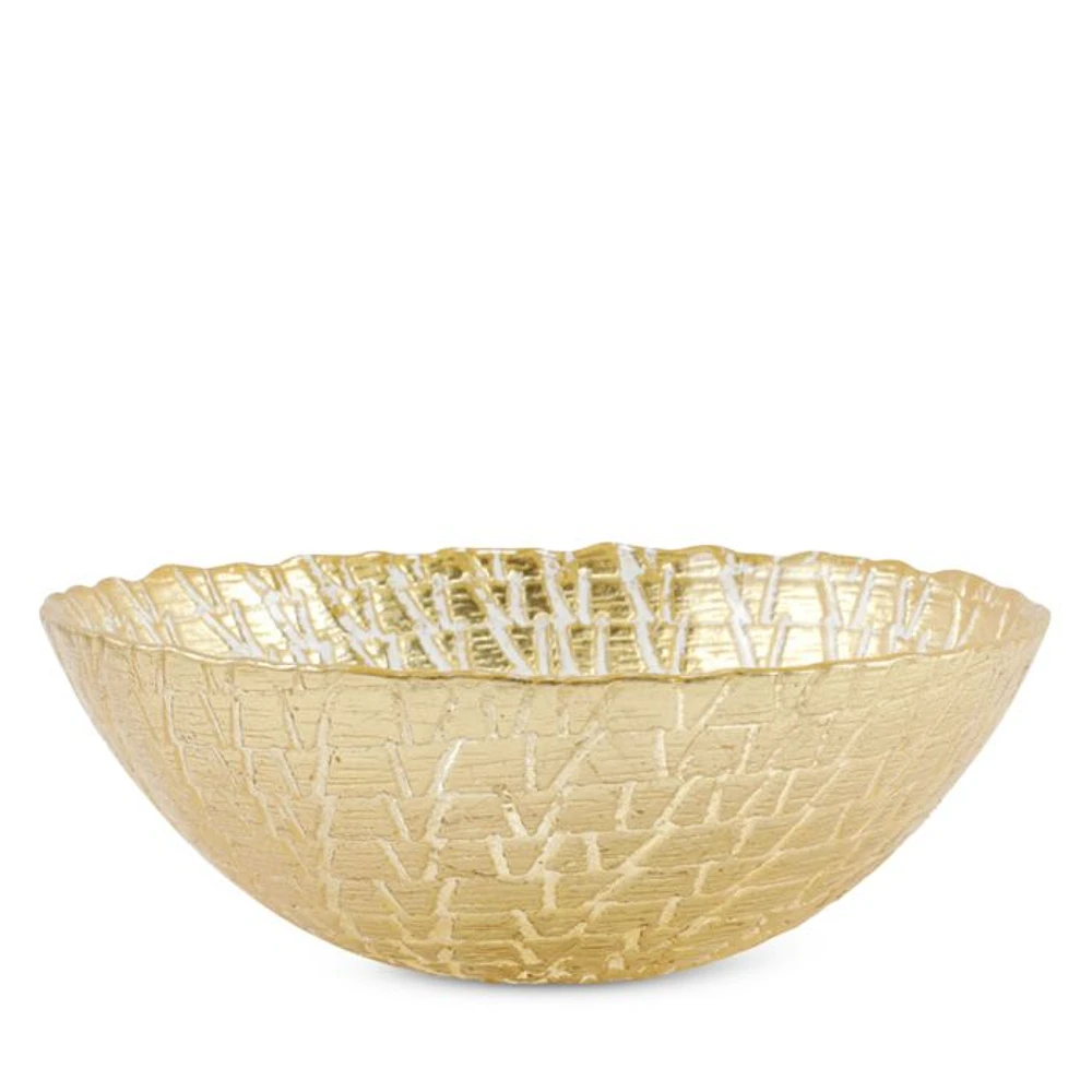 Rufolo Glass Gold Crocodile Small Bowl
