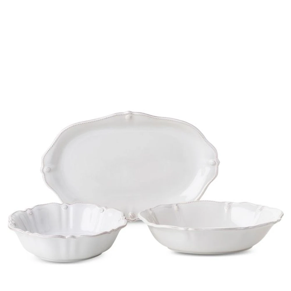 Berry & Thread Whitewash 3 Piece Serving Bundle