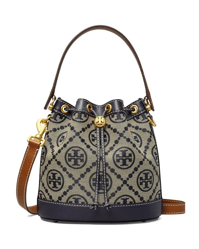 T Monogram Jacquard Bucket Bag