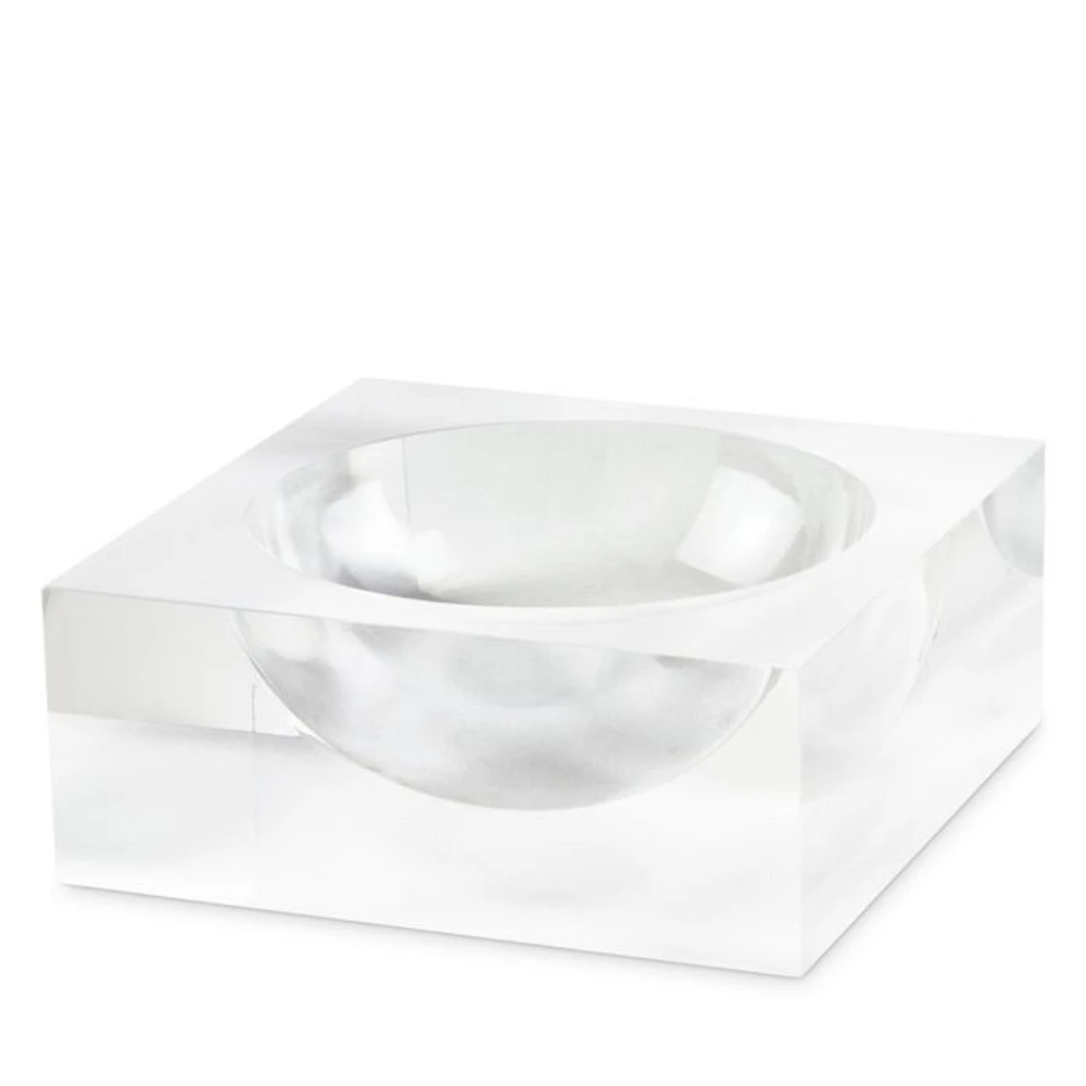 Lucite® Small Clear White Bowl