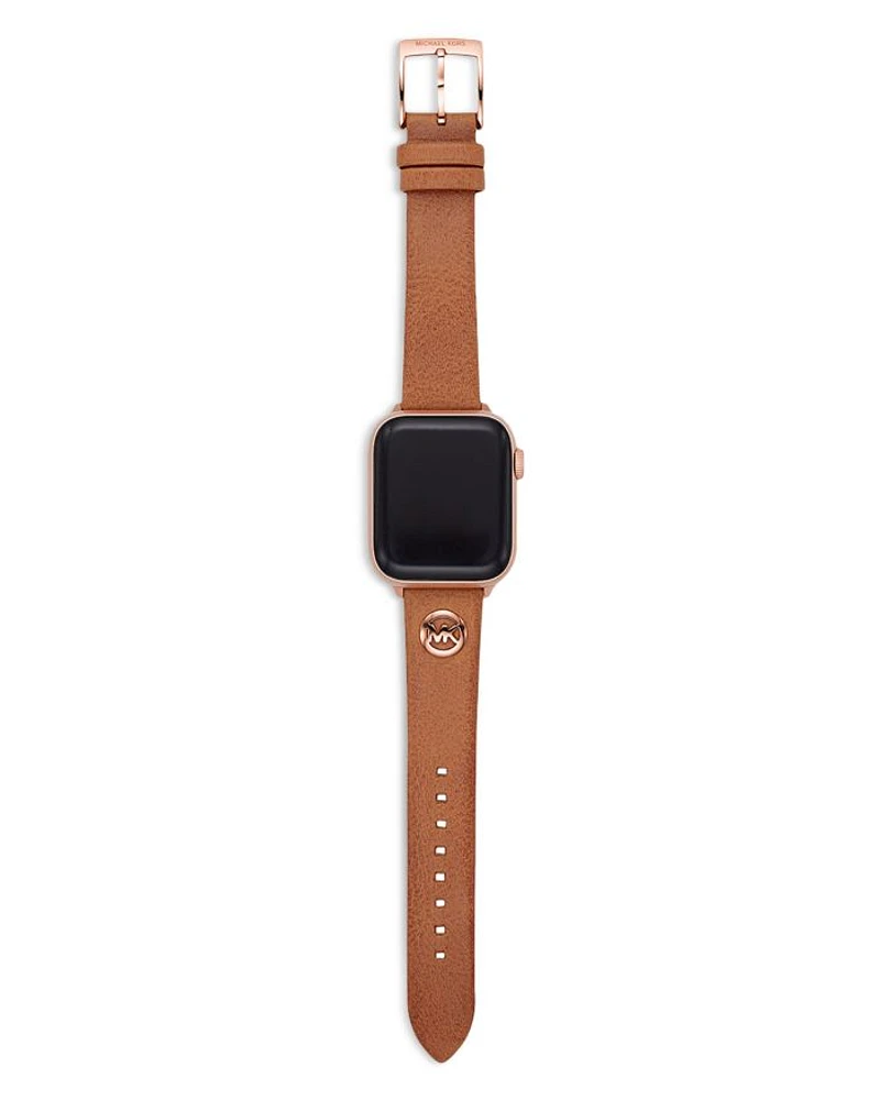 Logo Charm Leather 38-40mm Band for Apple Watch®