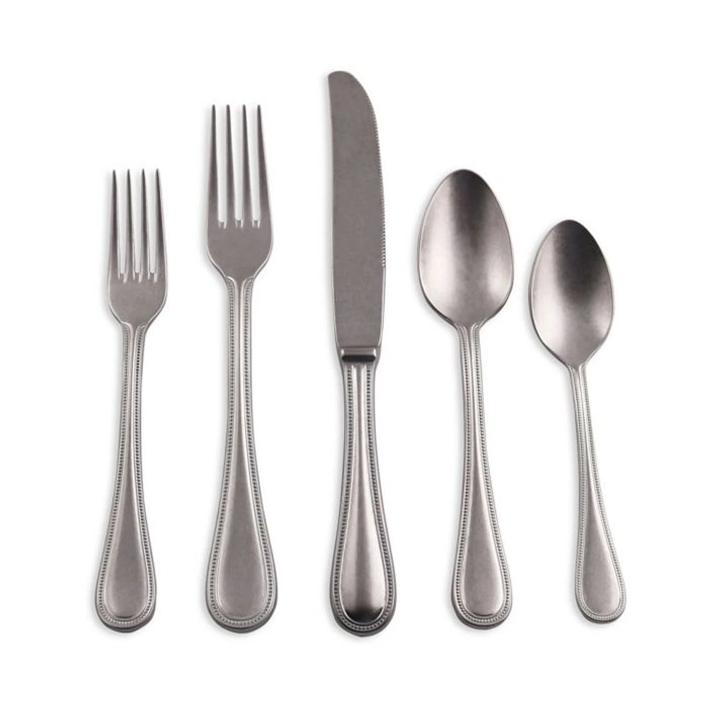 Perla Pewter 5-Piece Place Setting