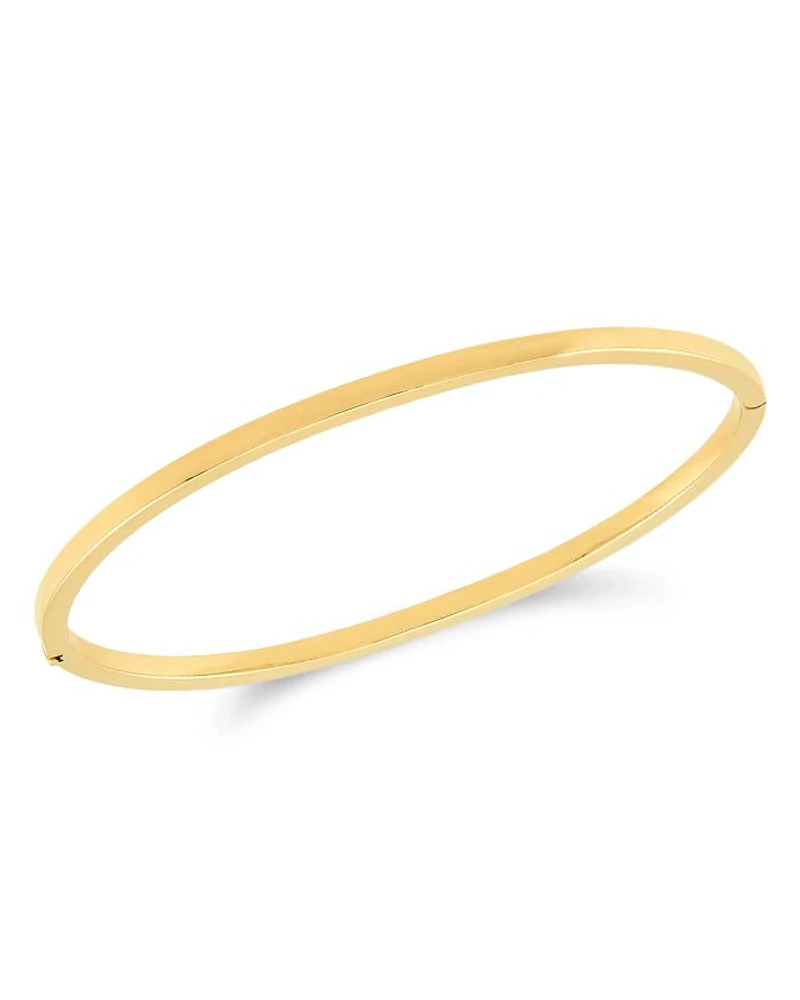 14K Yellow Gold Polished Bangle Bracelet