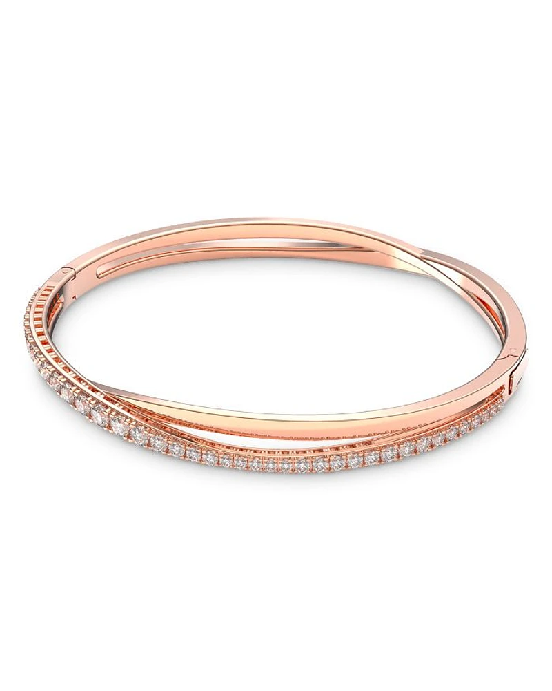 Twist Pavé Intertwined Double Row Bangle Bracelet