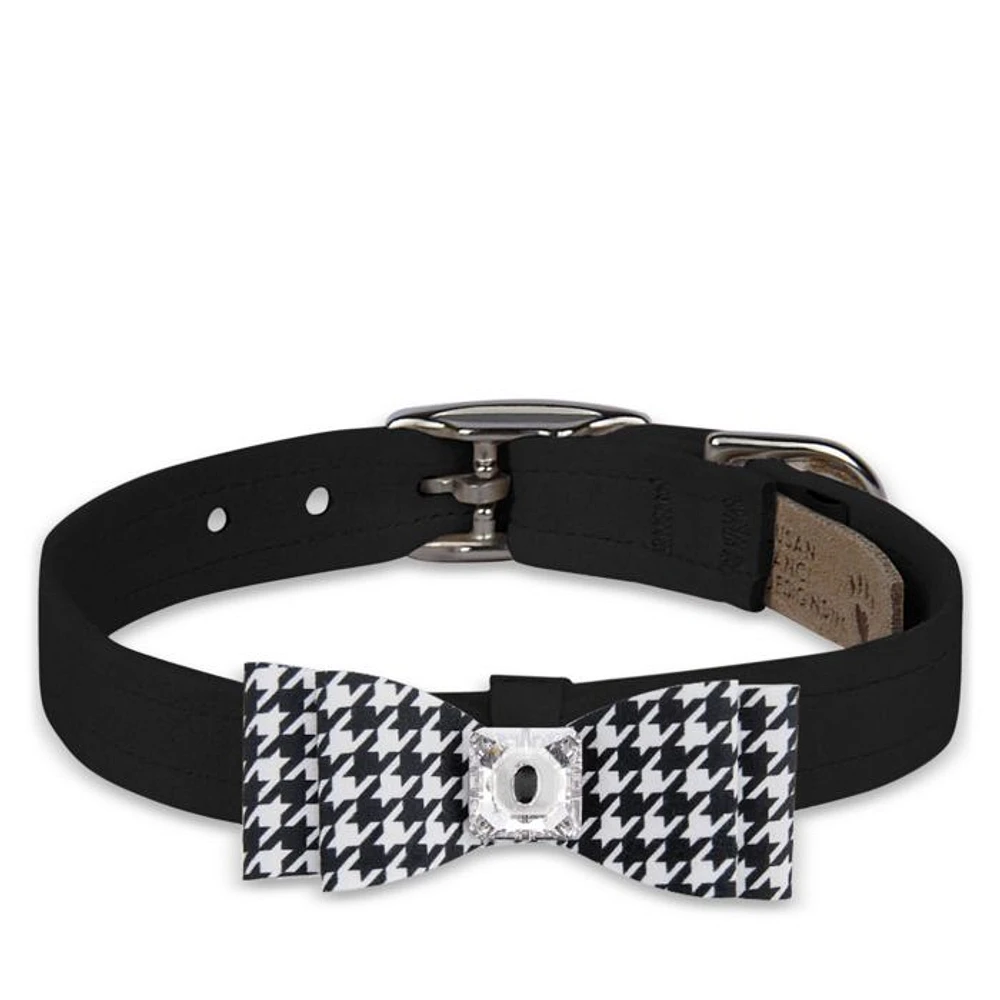 Houndstooth Big Bow 1/2" Collar