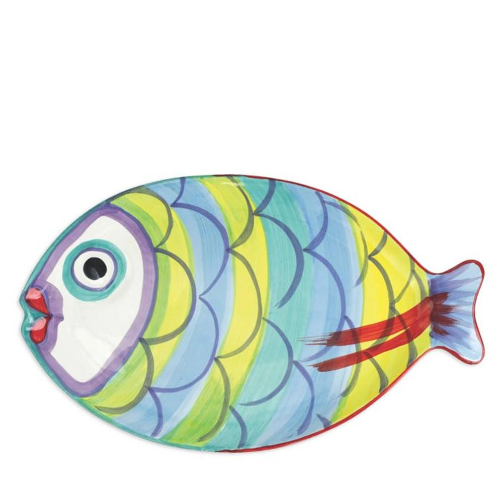 Pesci Colorati Figural Fish Platter