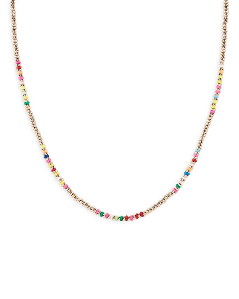 Multicolor Beaded Necklace, 12-14" - Exclusive