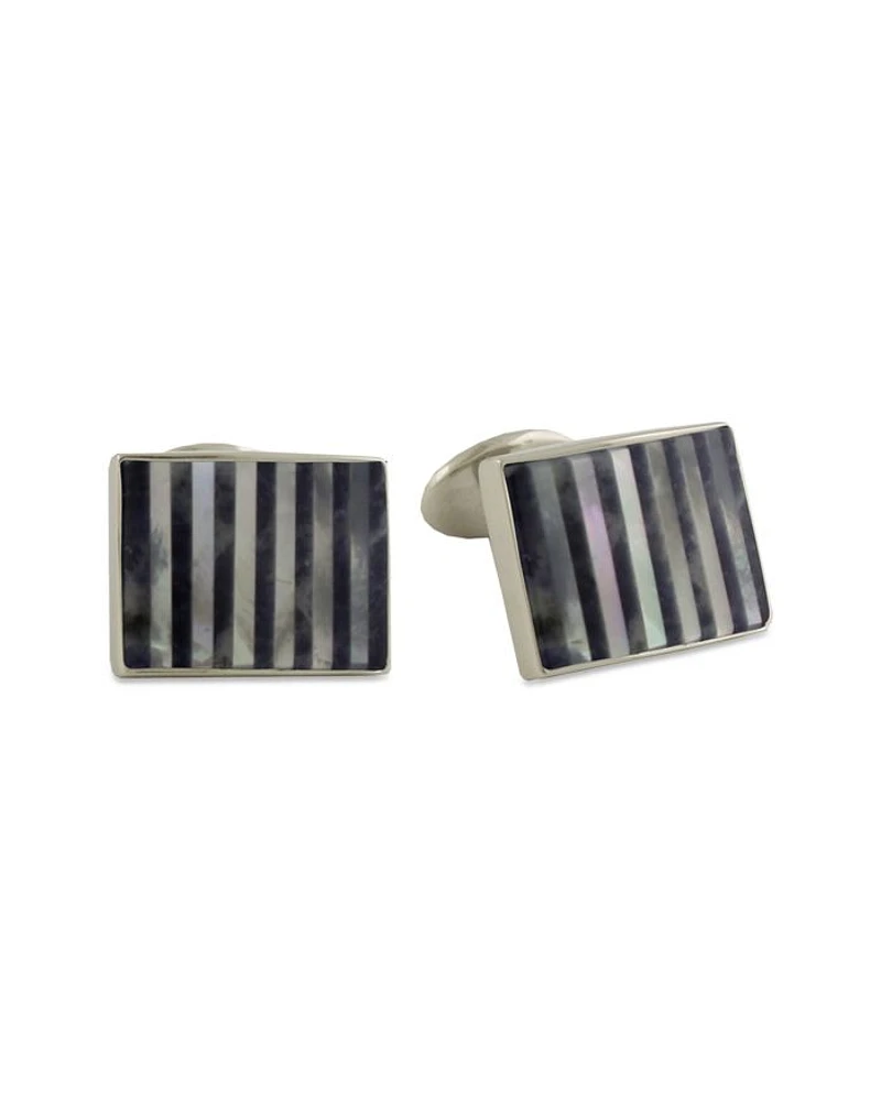 Mother of Pearl Striped Cufflinks