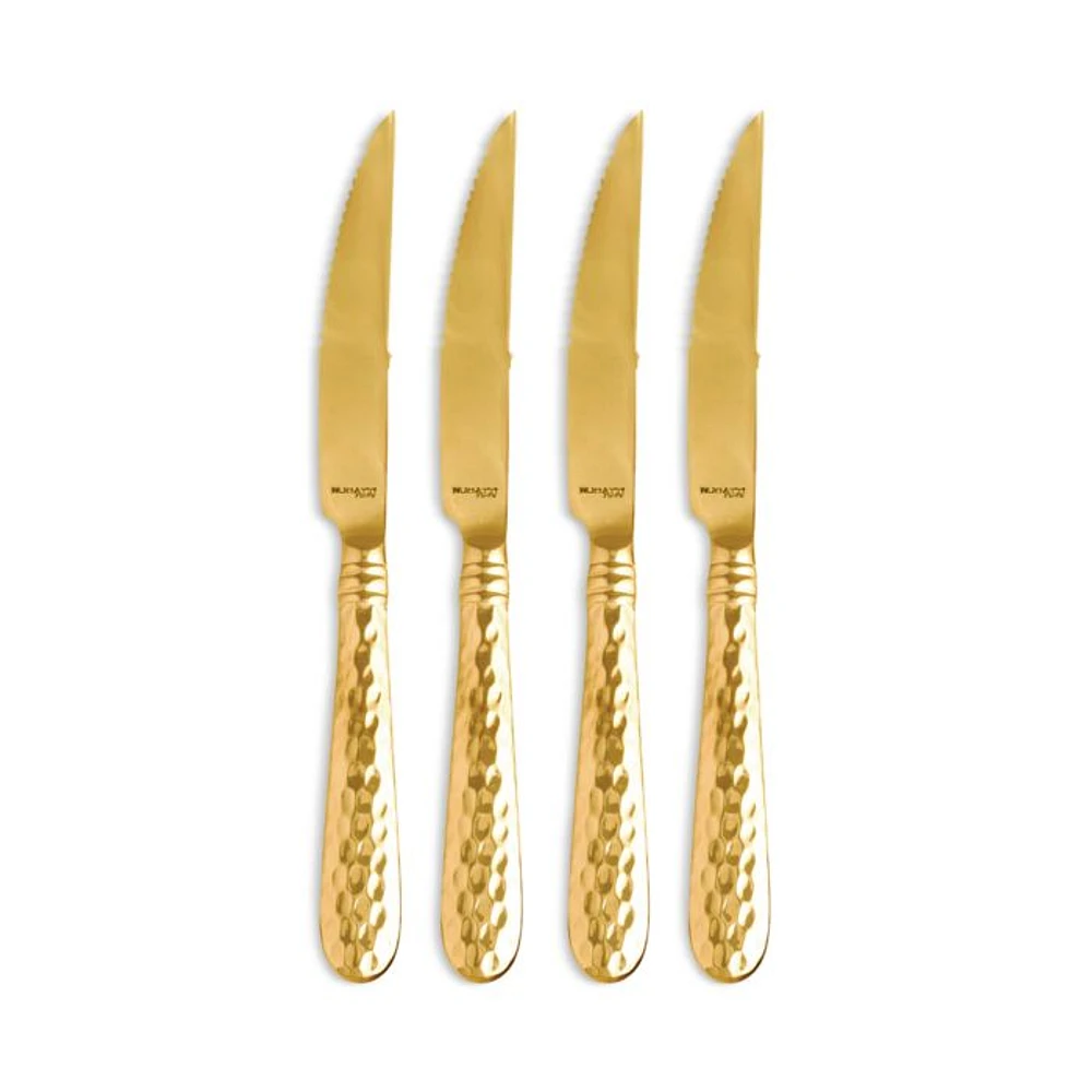 Martellato Gold Tone Steak Knife, Set of 4