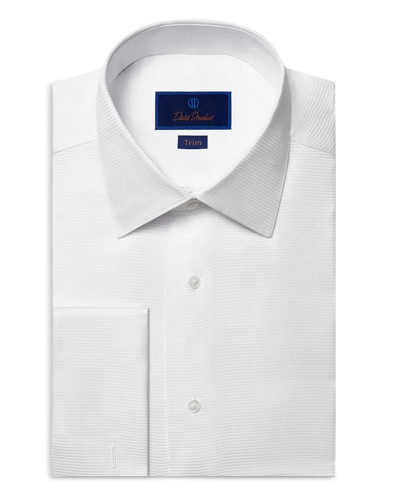 Trim Fit Horizontal Rib Formal Shirt