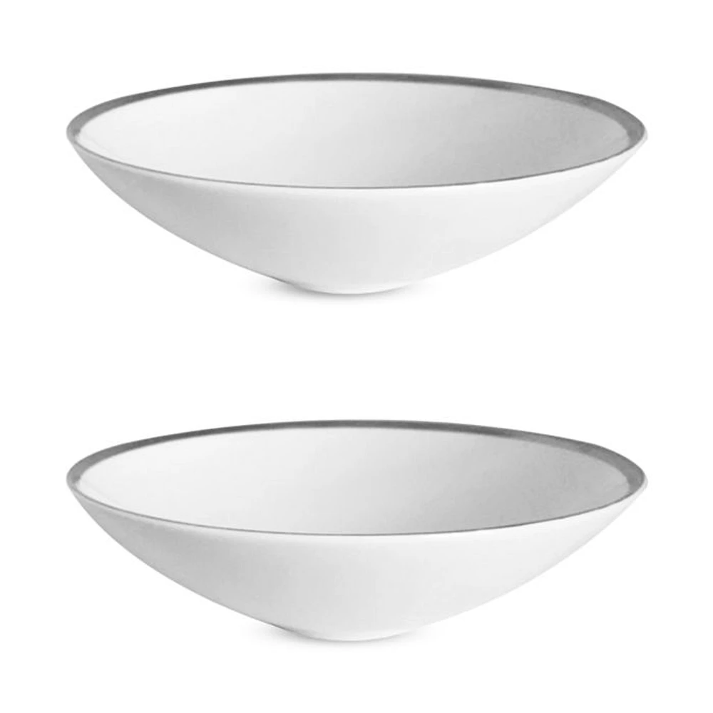 Platinum Edge Soup/Pasta Bowl, Set of 2