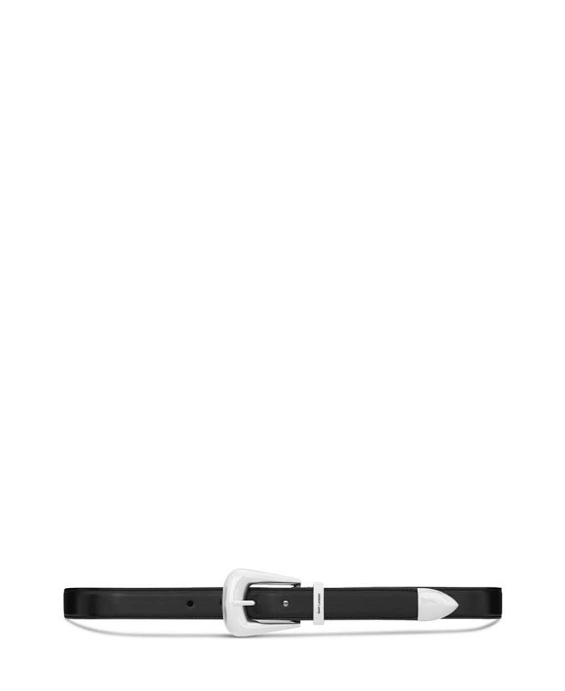 Folk Buckle Belt Smooth Leather