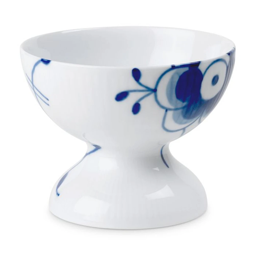 Blue Fluted Mega Footed Bowl