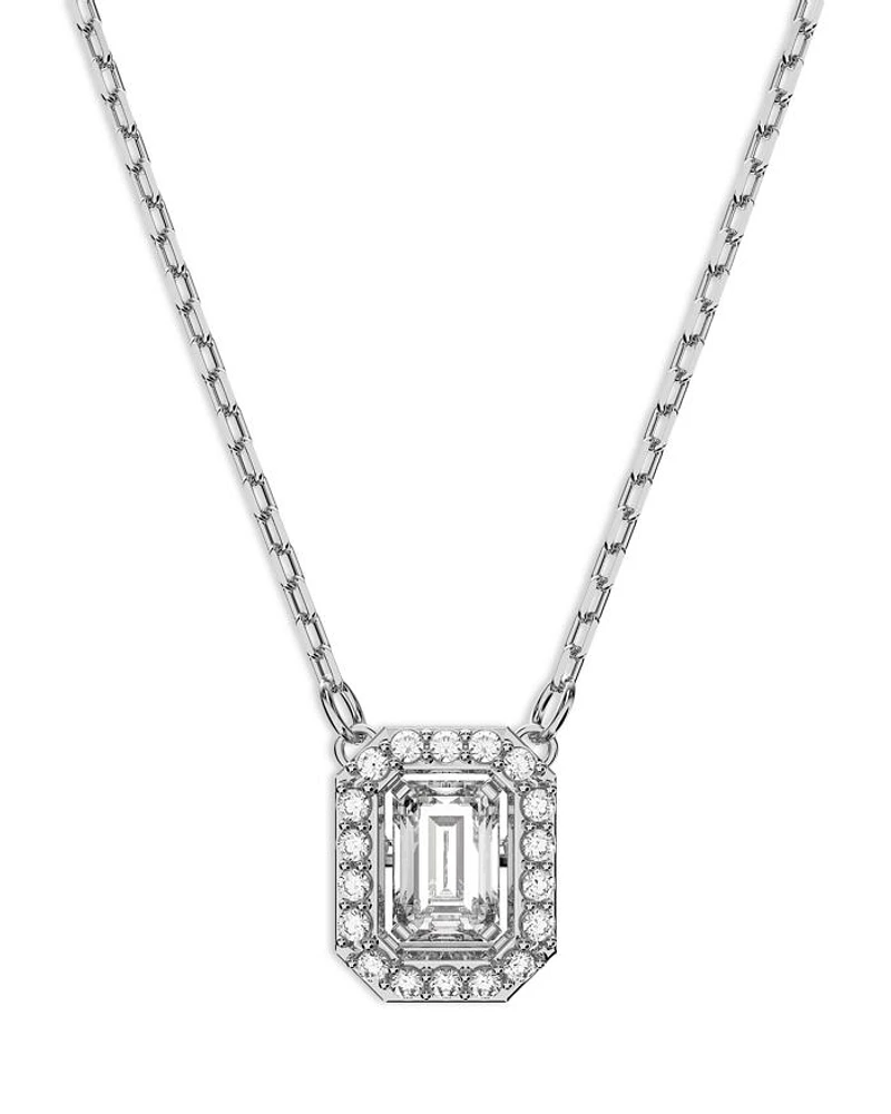 Una Mixed Cut Square Pendant Necklace, 15-17"