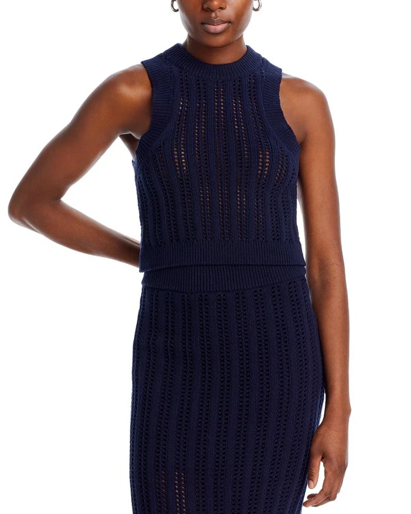Jade Open Knit Sleeveless Top