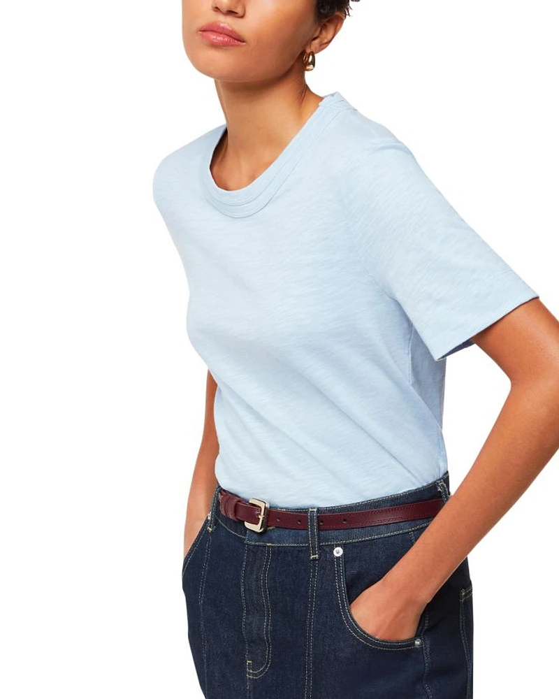 Rosa Cotton Double Trim Tee