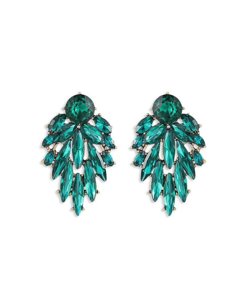 Cry Me A River Crystal Cluster Drop Earrings