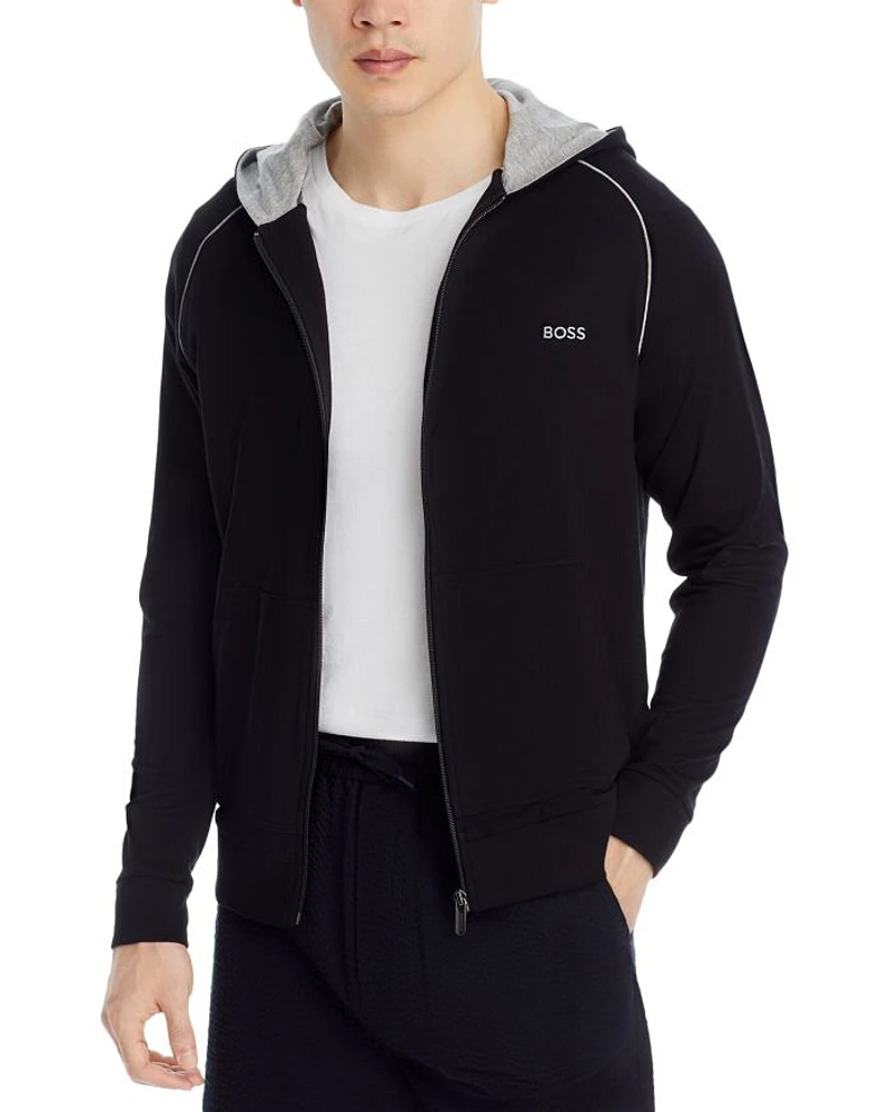 Mix & Match Cotton Blend Full Zip Hooded Jacket