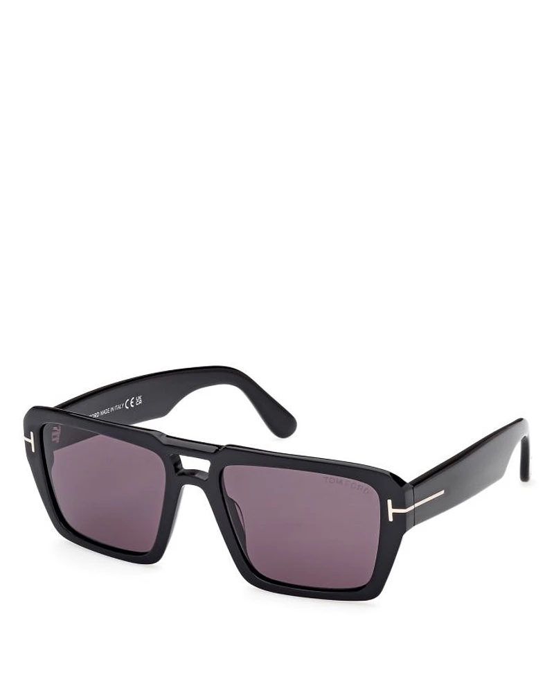 Flat Top Square Sunglasses, 56mm