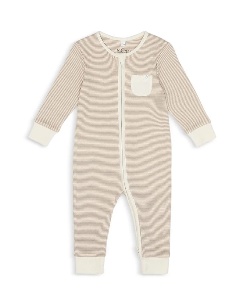 Unisex Striped Clever Zip Romper - Baby
