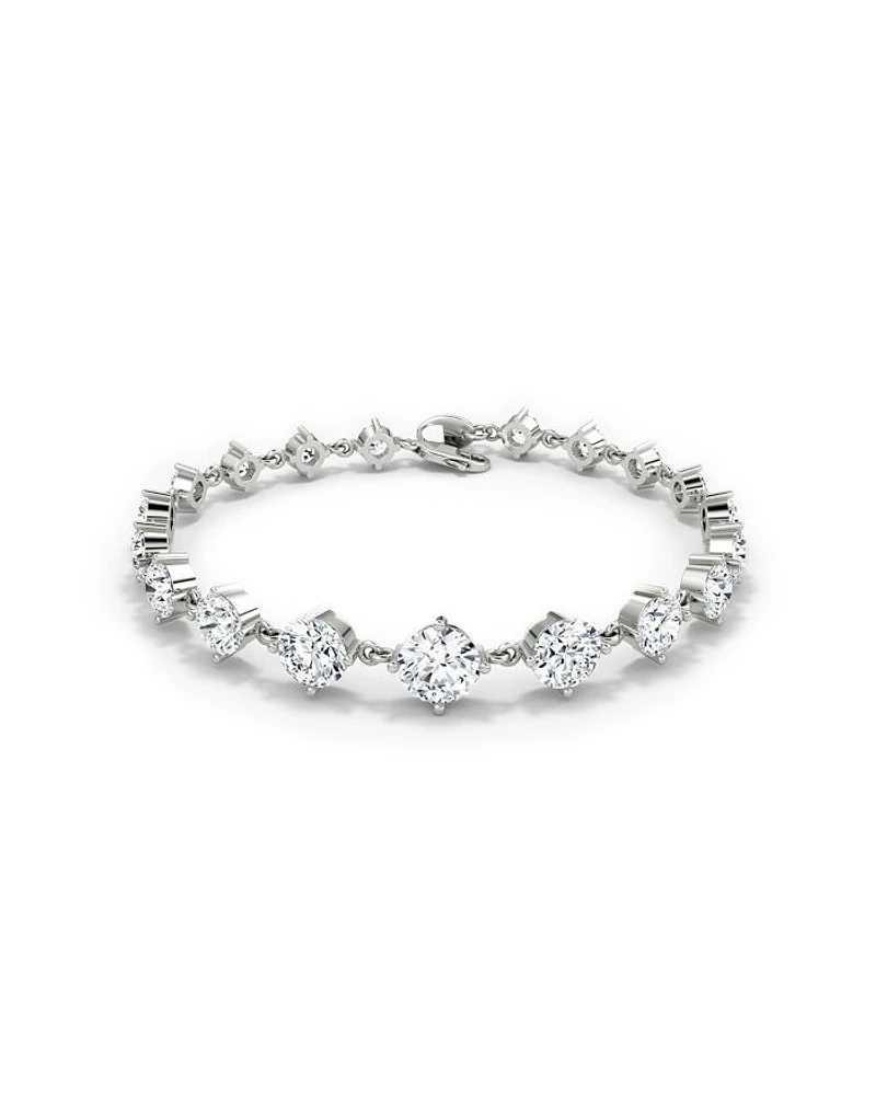 Infinity Linked Lab-Grown Diamond Tennis Bracelet 14K Yellow Gold, 6.60ctw Round Brilliant Lab Grown Diamonds, 6.5"