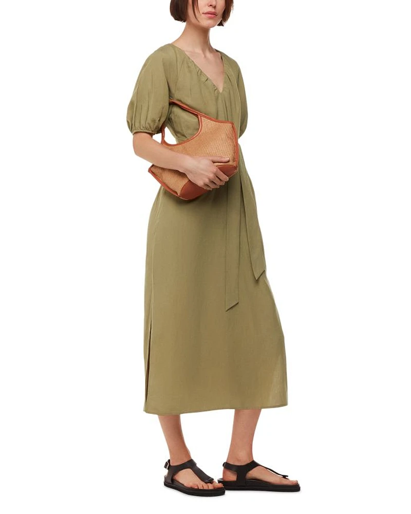Ariella Linen Blend Midi Dress