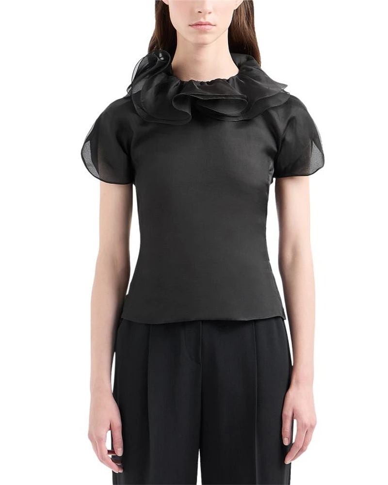 Silk Ruffle Shirt