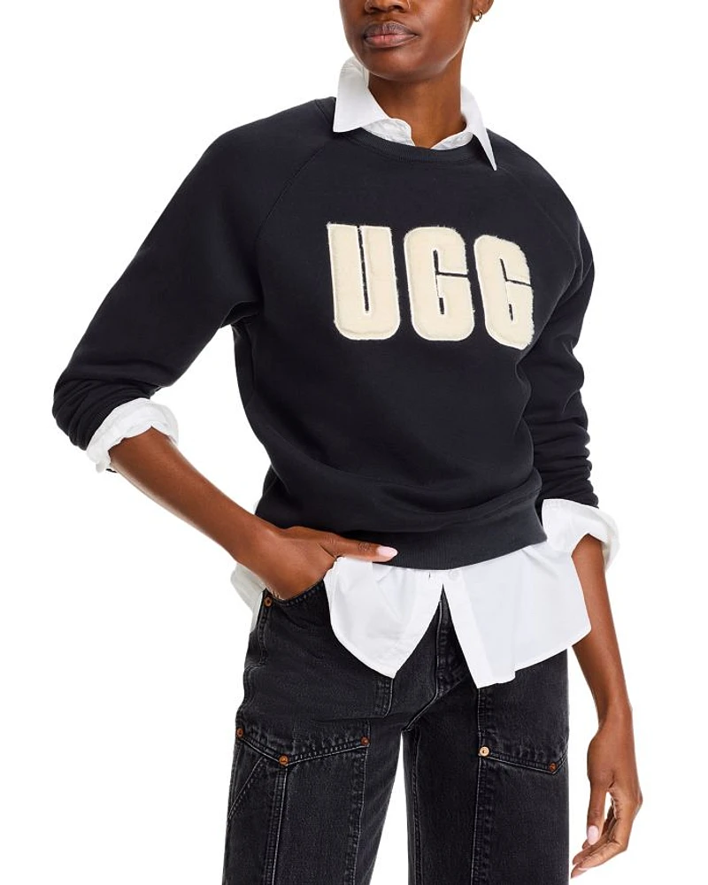 Madeline Fuzzy Logo Crewneck Sweater