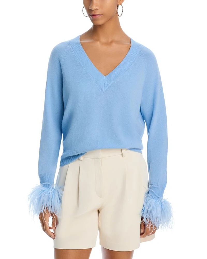Wool Blend V Neck Sweater