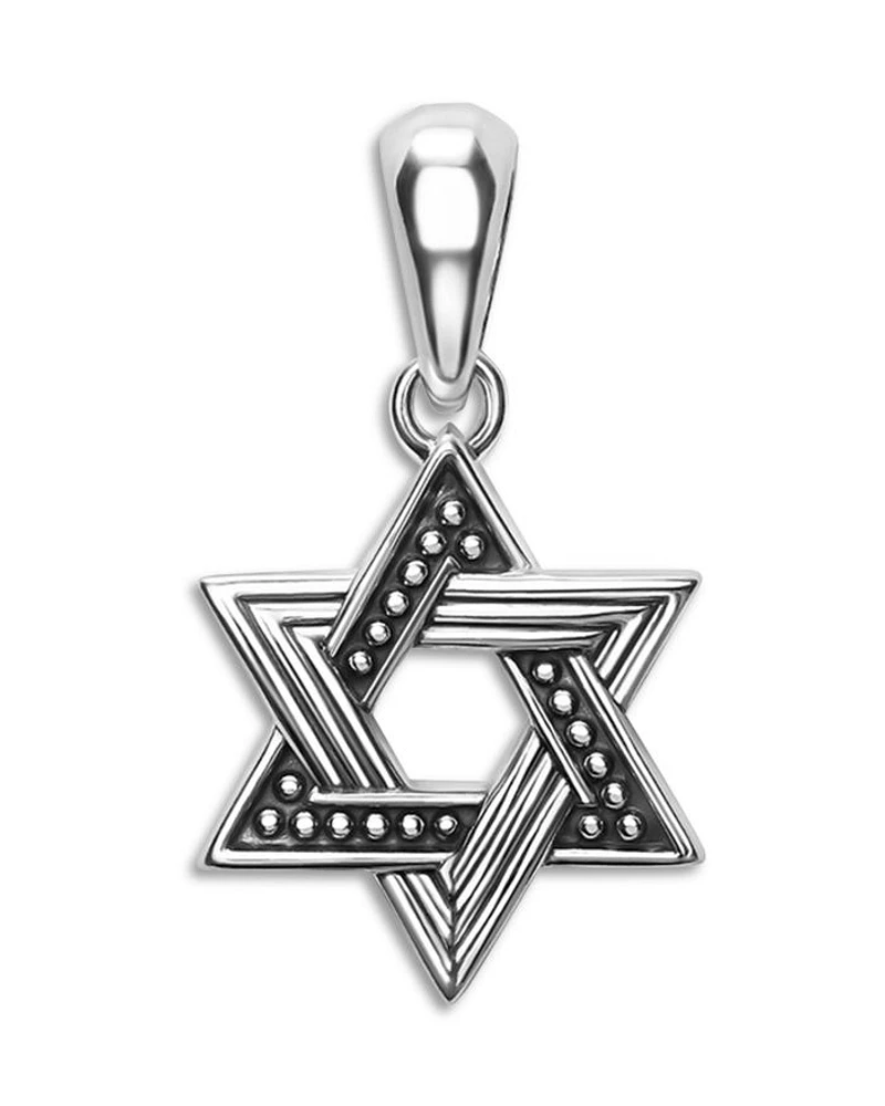 Men's Sterling Silver Anthem Small Star of David Amulet Pendant