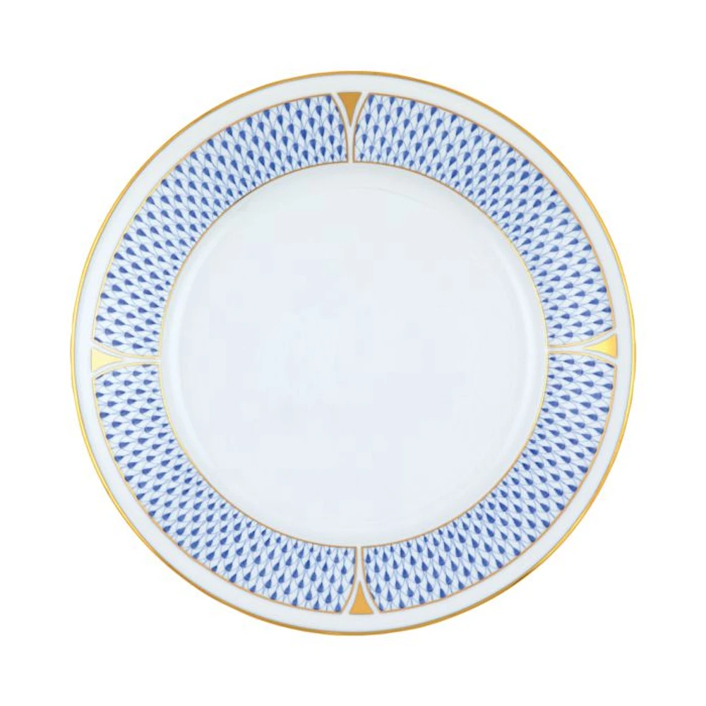 Art Deco Blue Dinner Plate