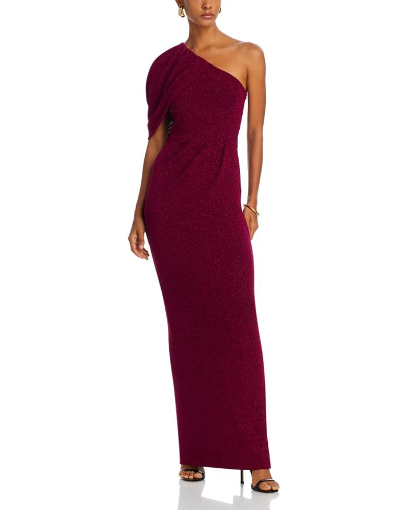 Egan Metallic One Shoulder Gown