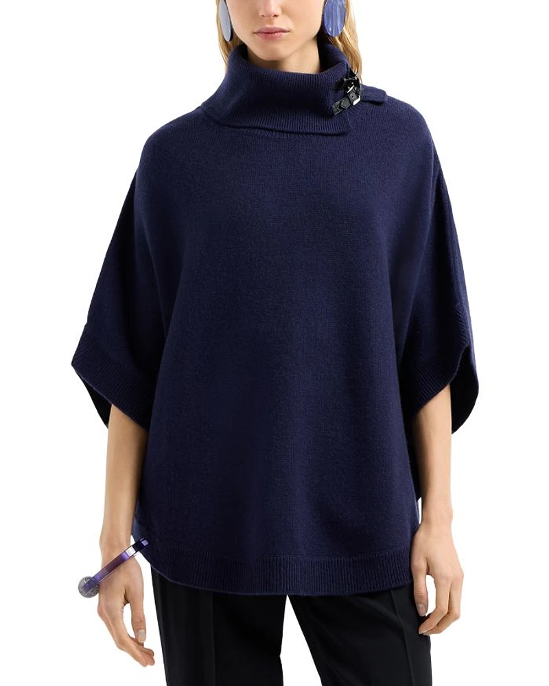 Wool & Cashmere Poncho Sweater