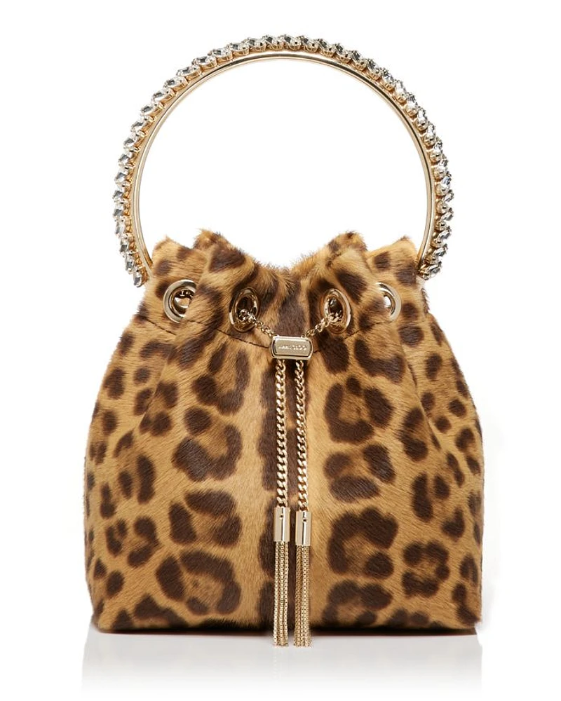 Bon Bon Leopard Print Top Handle Bag