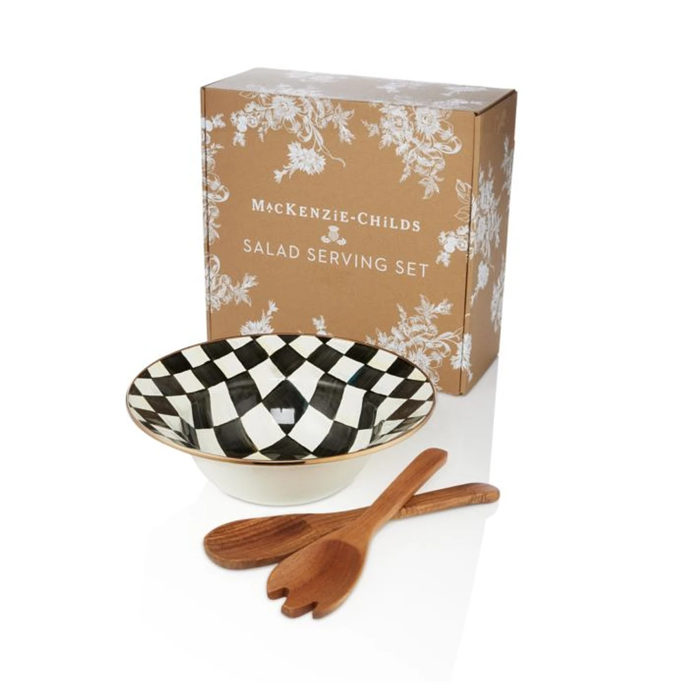 Courtly Check® Enamel Salad Serving Set