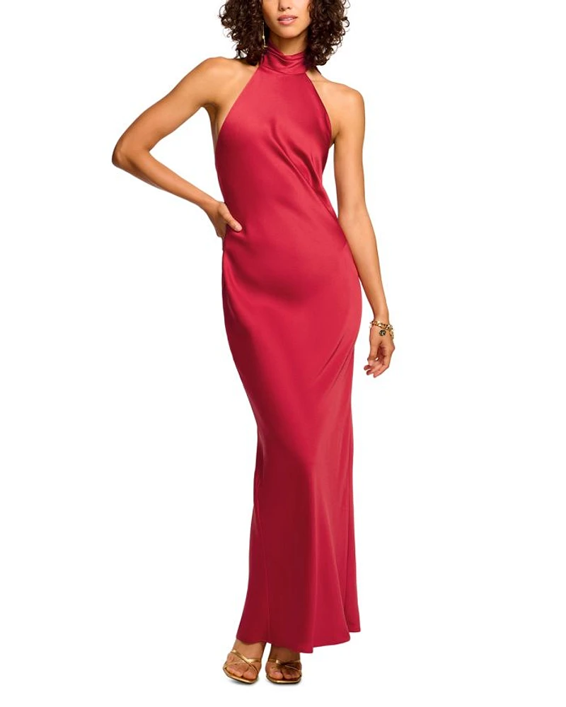 Tatiana Satin Halter Gown