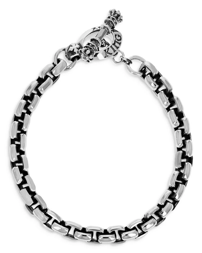 Sterling Silver Box Link Bracelet
