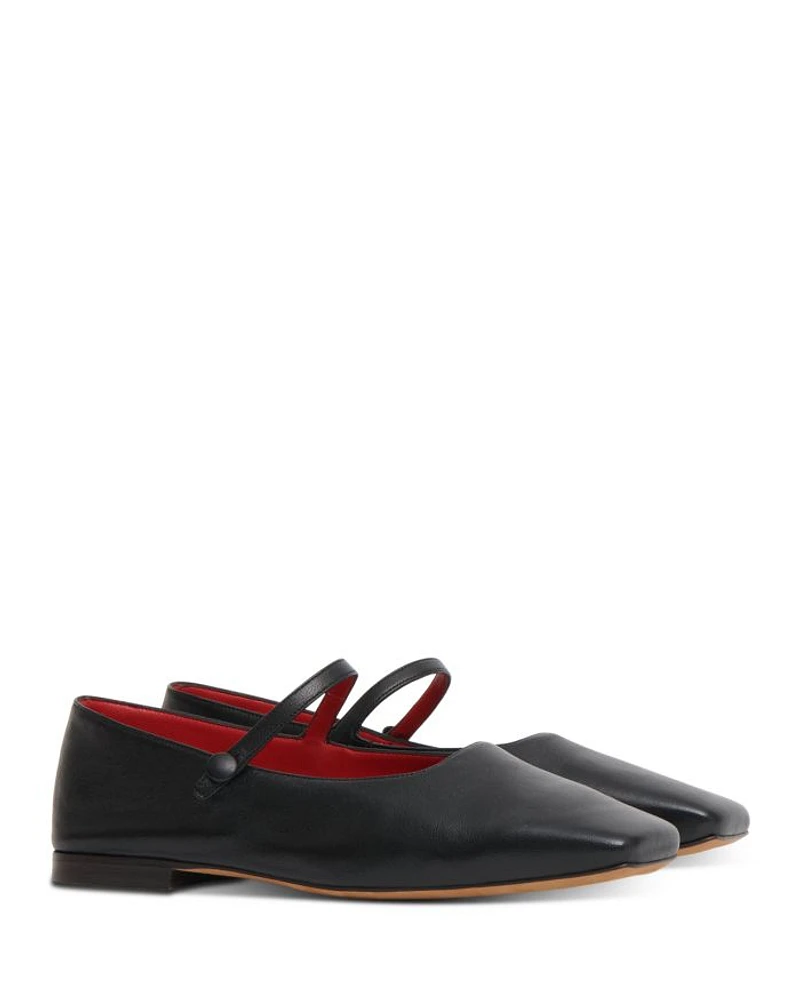 Women's Square Toe Mary Jane Flats