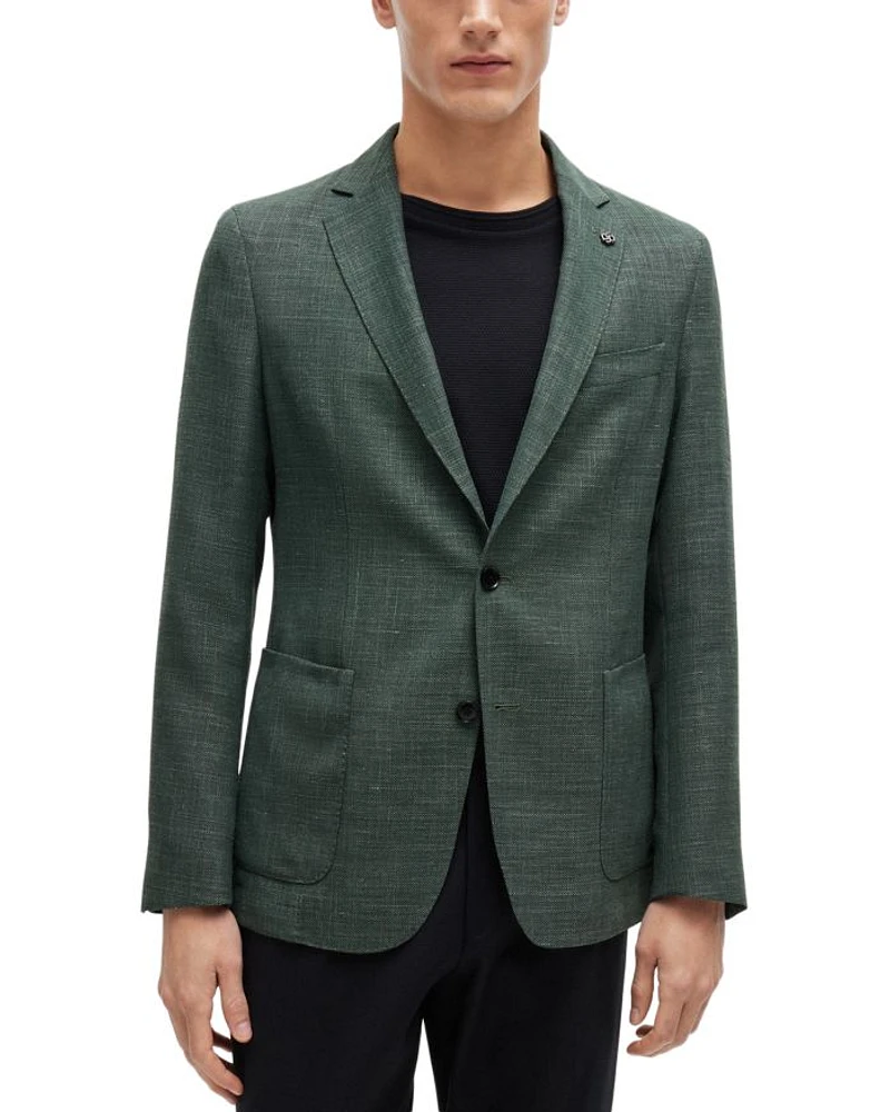 Hanry Stretch Hopsack Unstructured Slim Fit Sport Coat
