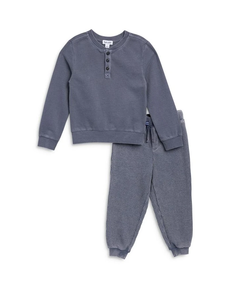 Boys' Henley Top & Chunky Thermal Jogger Pants Set - Little Kid
