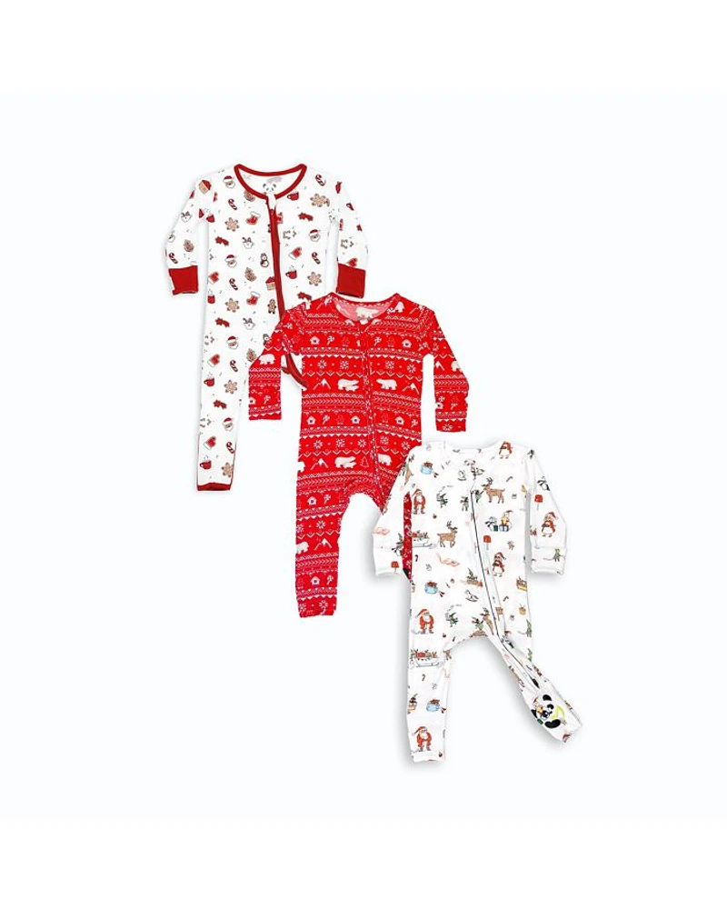 Unisex Christmas Convertible Footie Bundle - Baby